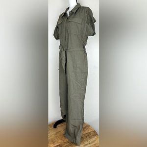 Tahari | Linen Blend Jumpsuit | XL